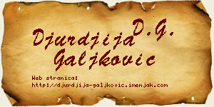 Đurđija Galjković vizit kartica